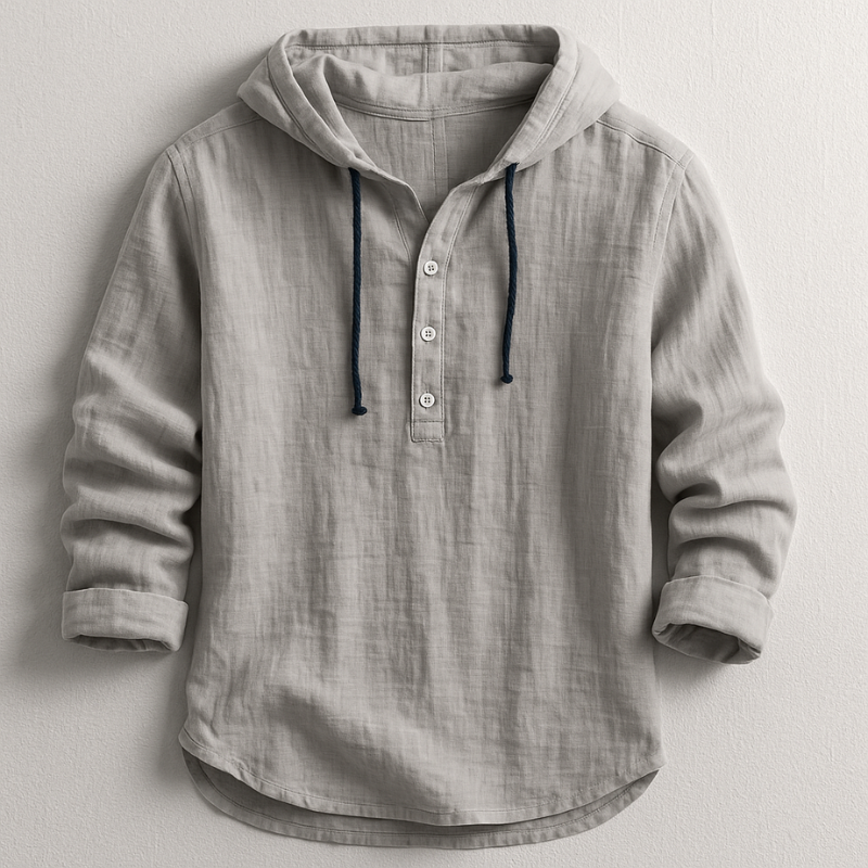 Tavrell - Camicia con cappuccio in lino pregiato