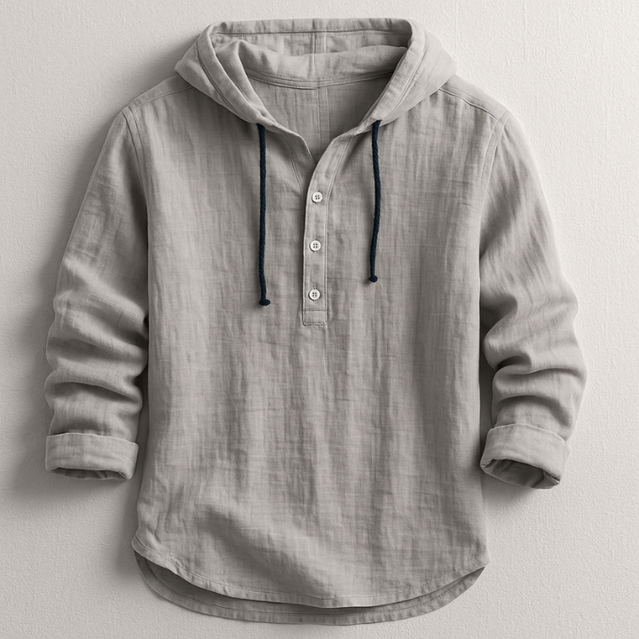 Tavrell - Camicia con cappuccio in lino pregiato