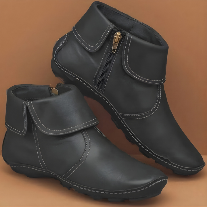 Winona - Tronchetti in pelle con risvolto