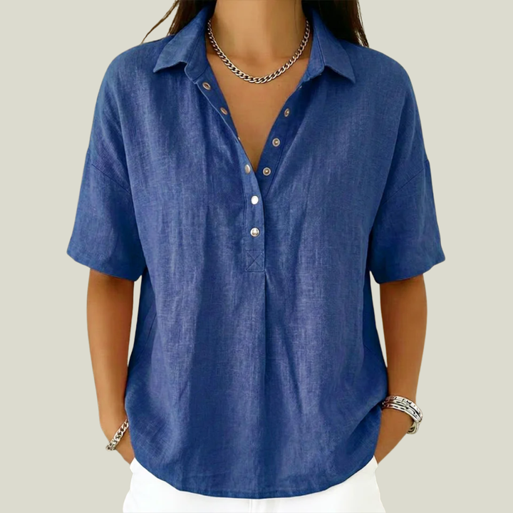 Nina - Blusa con collo morbido al tatto