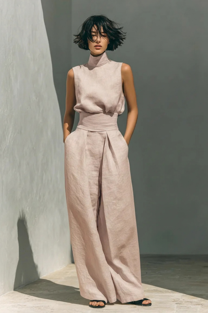 Nerina - Jumpsuit senza maniche a gamba larga