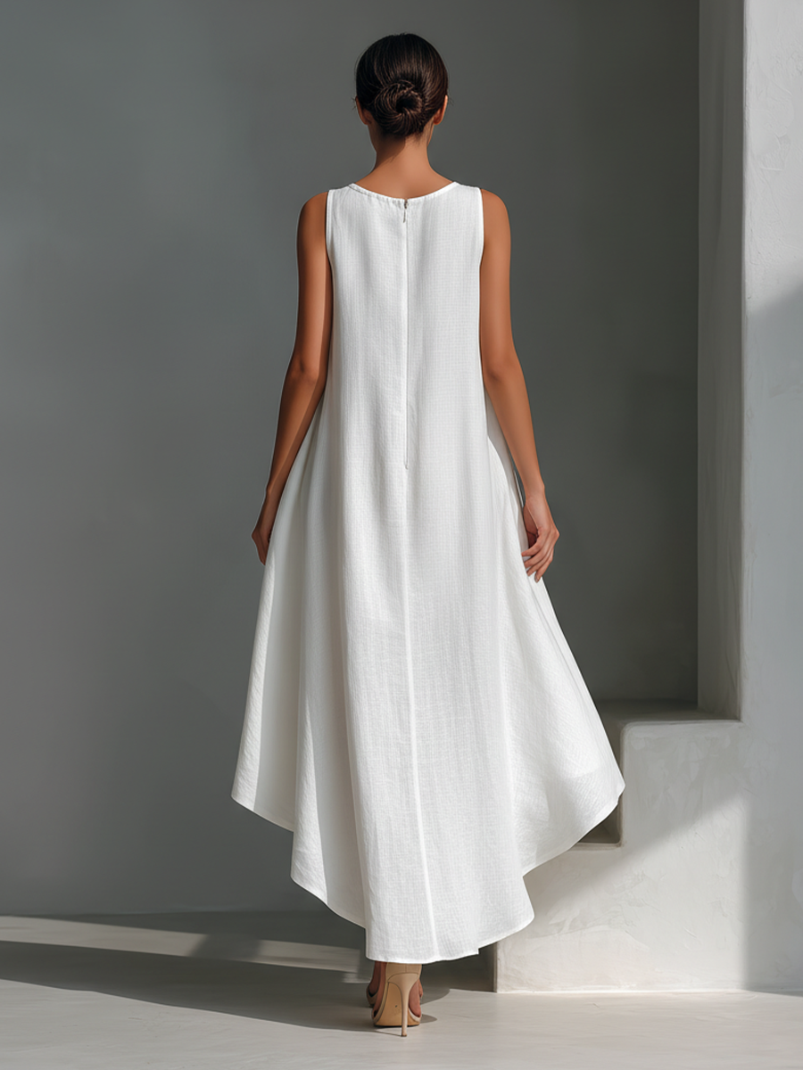 Elvina - Abito midi in lino leggero