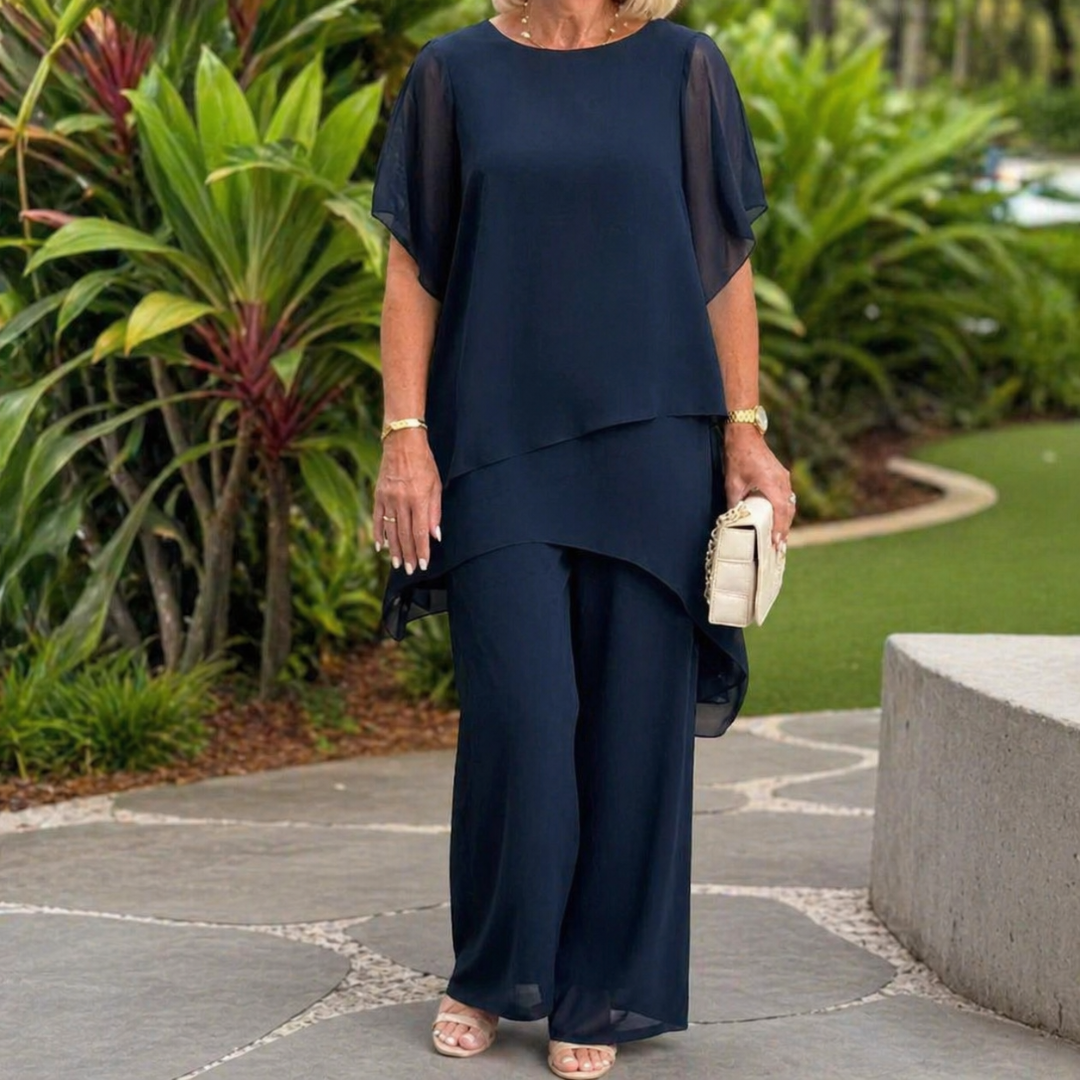 Jessenia - Coordinato con tunica a strati e pantaloni