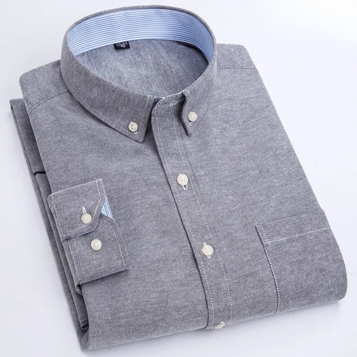 Edison - Camicia button-down a maniche lunghe di pregio