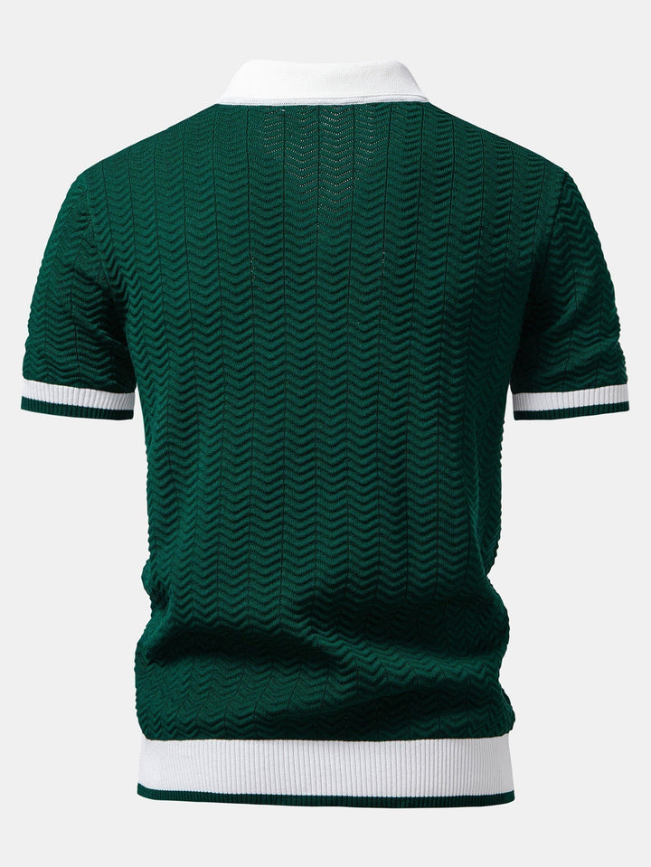 Arleno - Polo in maglia di viscosa testurizzata