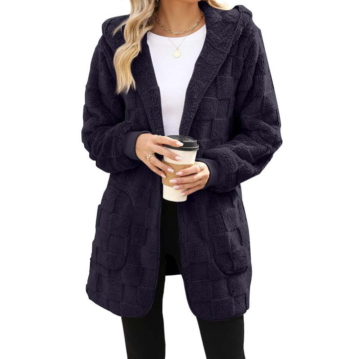 Zinnabelle - Cardigan con cappuccio in velluto operato
