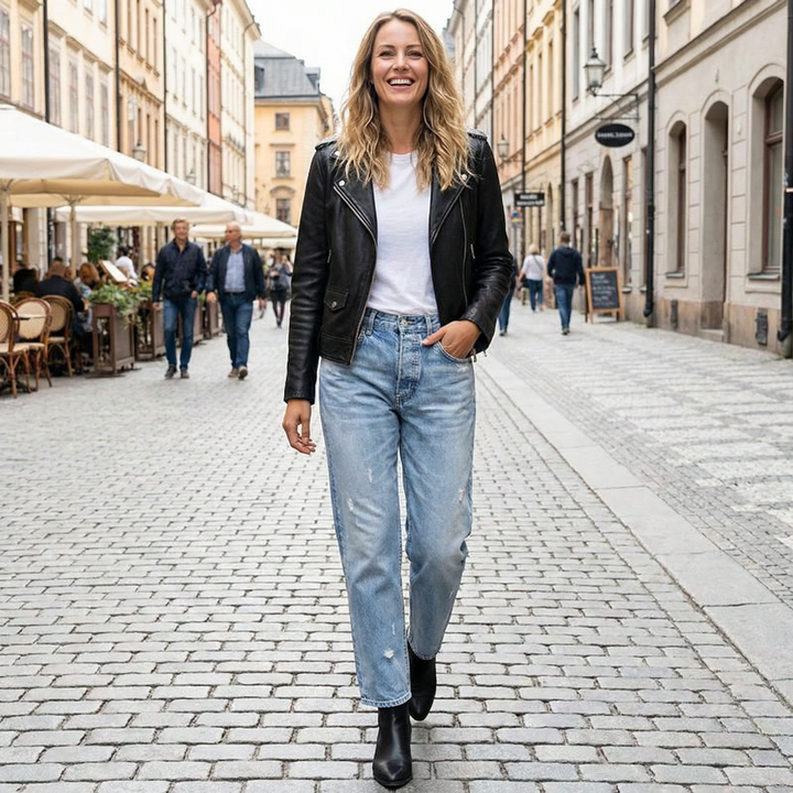 Zelda - Jeans premium elasticizzati alla caviglia