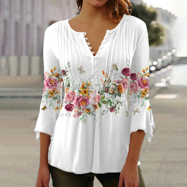 Devika - Blusa a stampa floreale