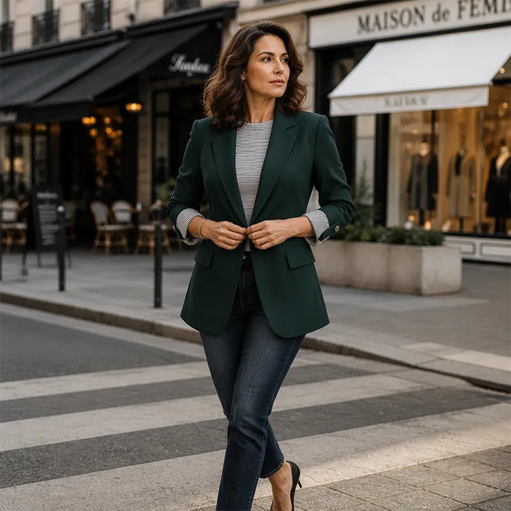 Celenya - Blazer classico con maniche risvoltate