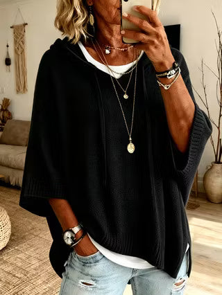 Zoralisse - Maglione con cappuccio oversize avvolgente