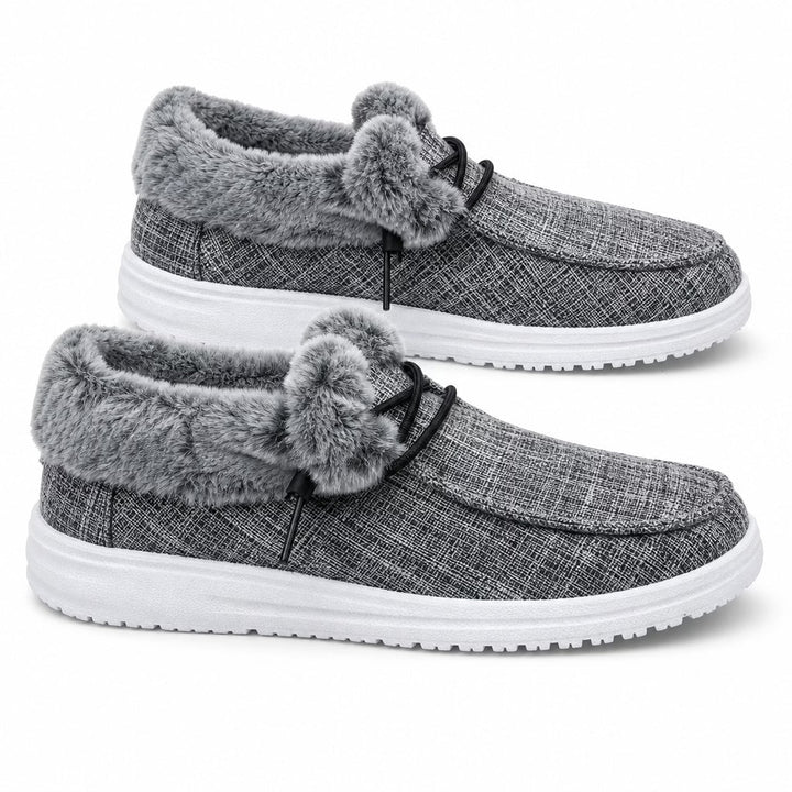 Aviva - Scarpe slip-on foderate in peluche