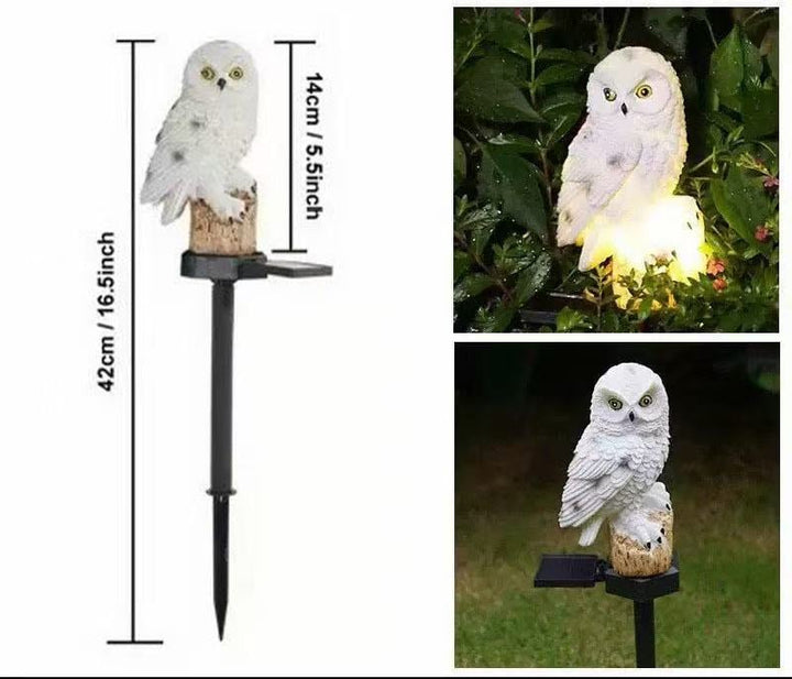 Amora - Lampada da giardino decorativa a forma di gufo