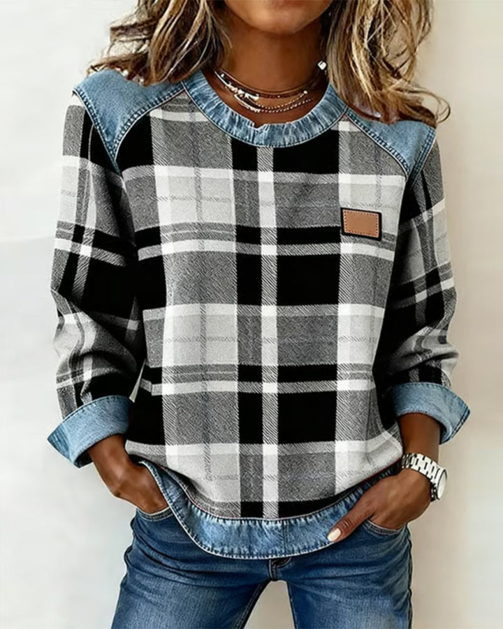 Adair - Felpa casual a righe con girocollo