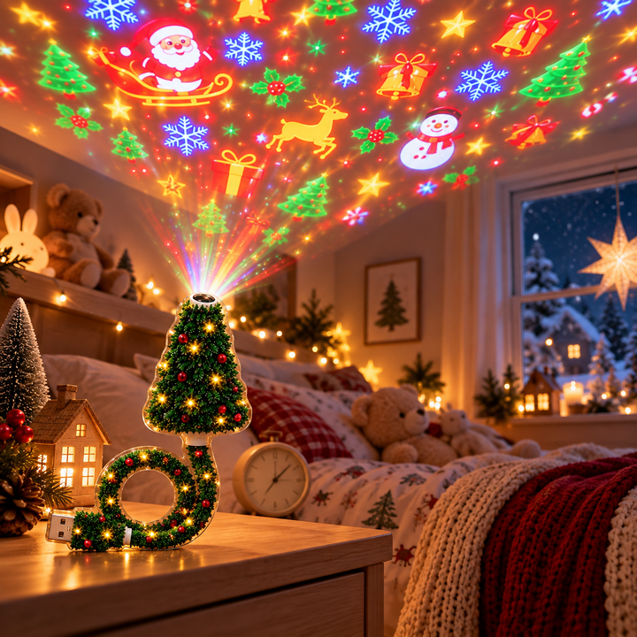 Festelle - Proiettore di luci a LED per albero di Natale