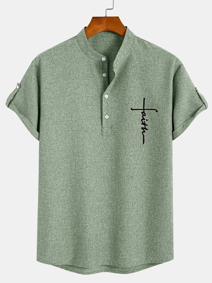 Harlan - Camicia testurizzata a collo alto