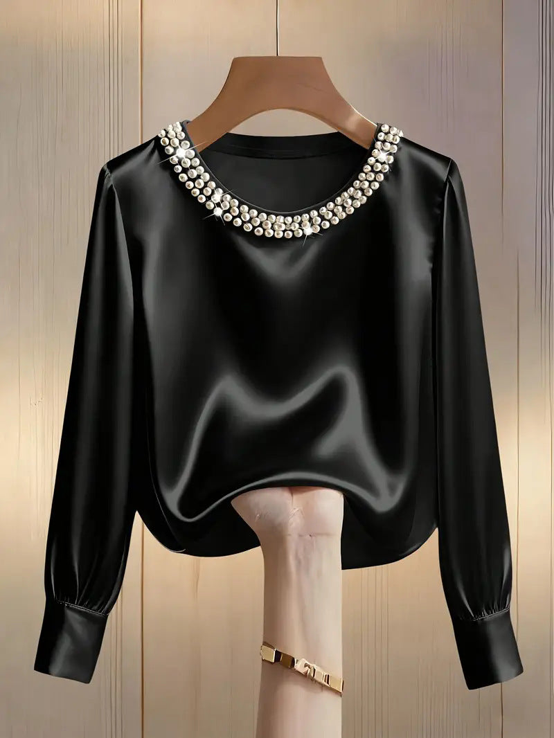 Avara - Blusa elegante in perle