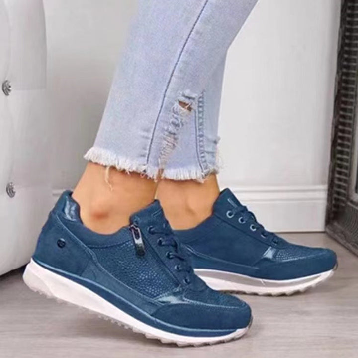 Raina - sneakers casual con lacci e zip laterale