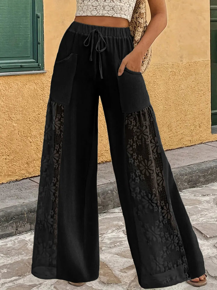 Carlotta - Pantaloni leggeri in pizzo