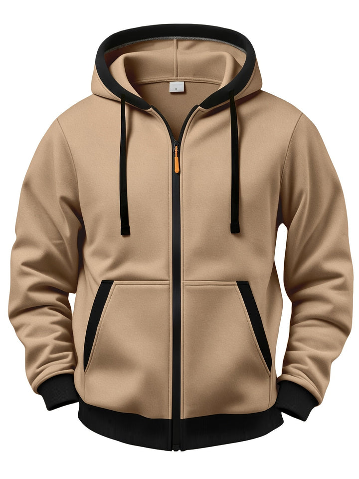Brenner - Felpa con cappuccio full-zip morbida al tatto