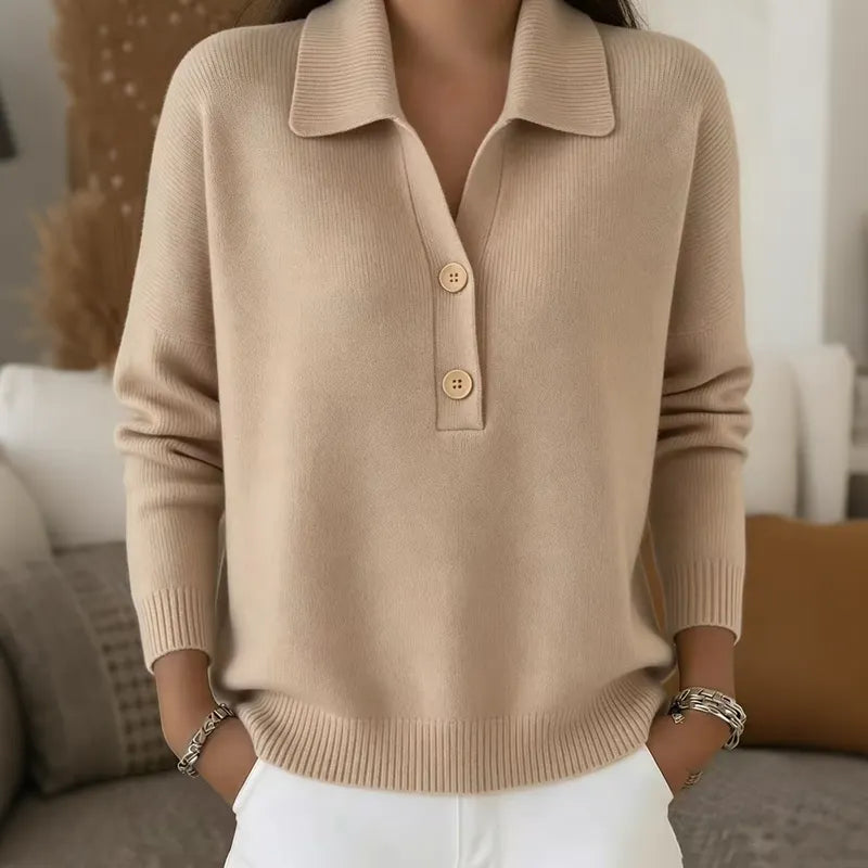 Belisara - Maglione con scollo a V morbido al tatto