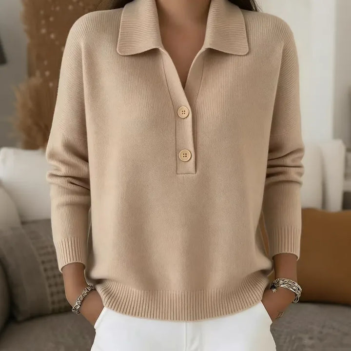 Belisara - Maglione con scollo a V morbido al tatto