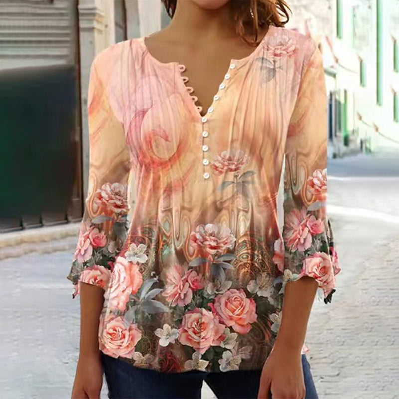 Devika - Blusa a stampa floreale