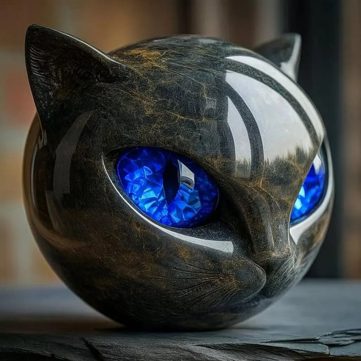 Bellanora - Ornamento scultoreo a forma di testa di gatto