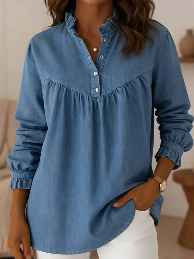 Elvaen - Blusa dal tocco morbido