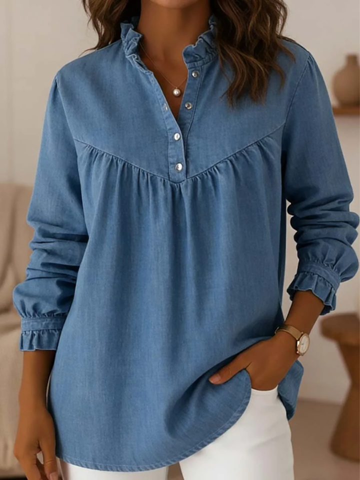 Elvaen - Blusa dal tocco morbido