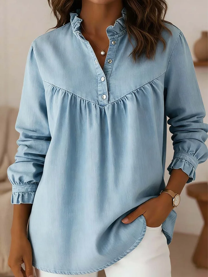 Elvaen - Blusa dal tocco morbido