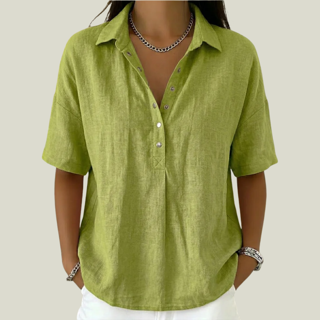 Nina - Blusa con collo morbido al tatto