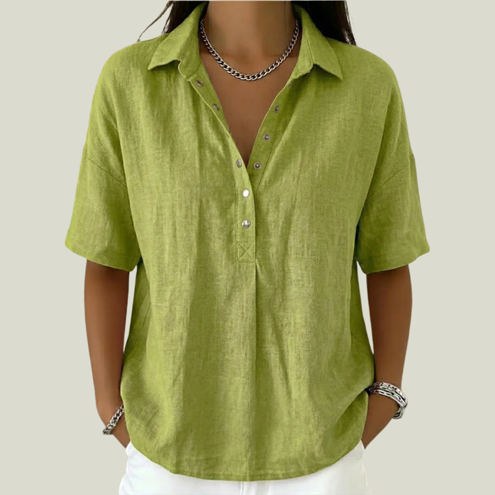 Nina - Blusa con collo morbido al tatto