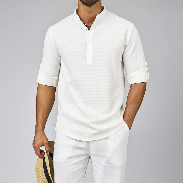Isandro - Camicia a bottoni testurizzata
