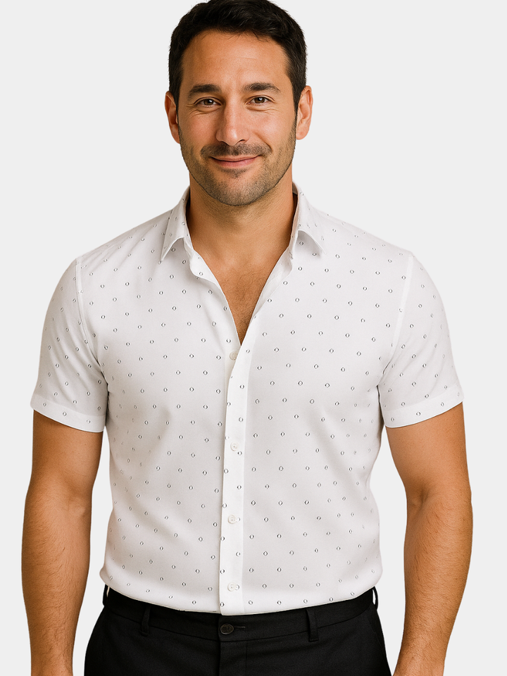 Rowen - Camicia a maniche corte con stampa soft touch