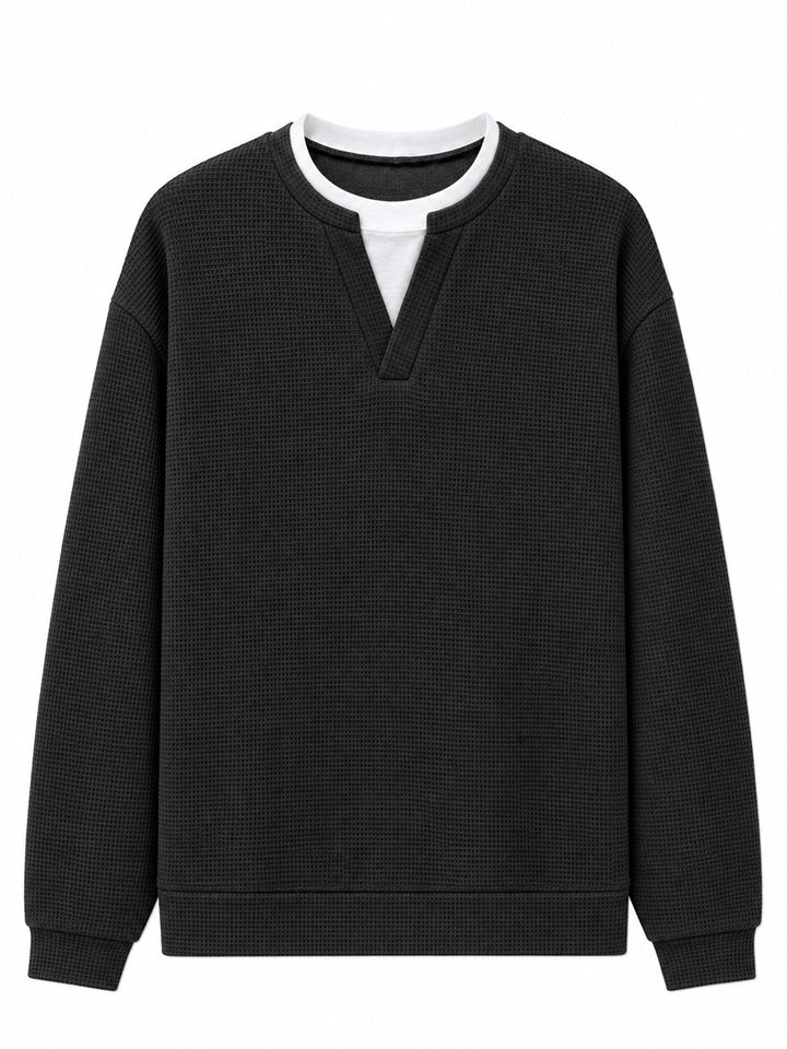 Oswald - T-shirt a maniche lunghe in tessuto a nido d’ape