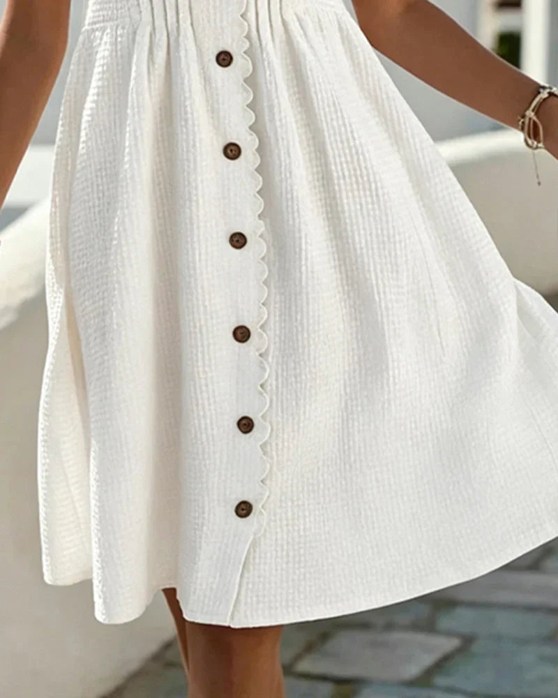 Emmara - Abito patchwork premium con maniche a sbuffo