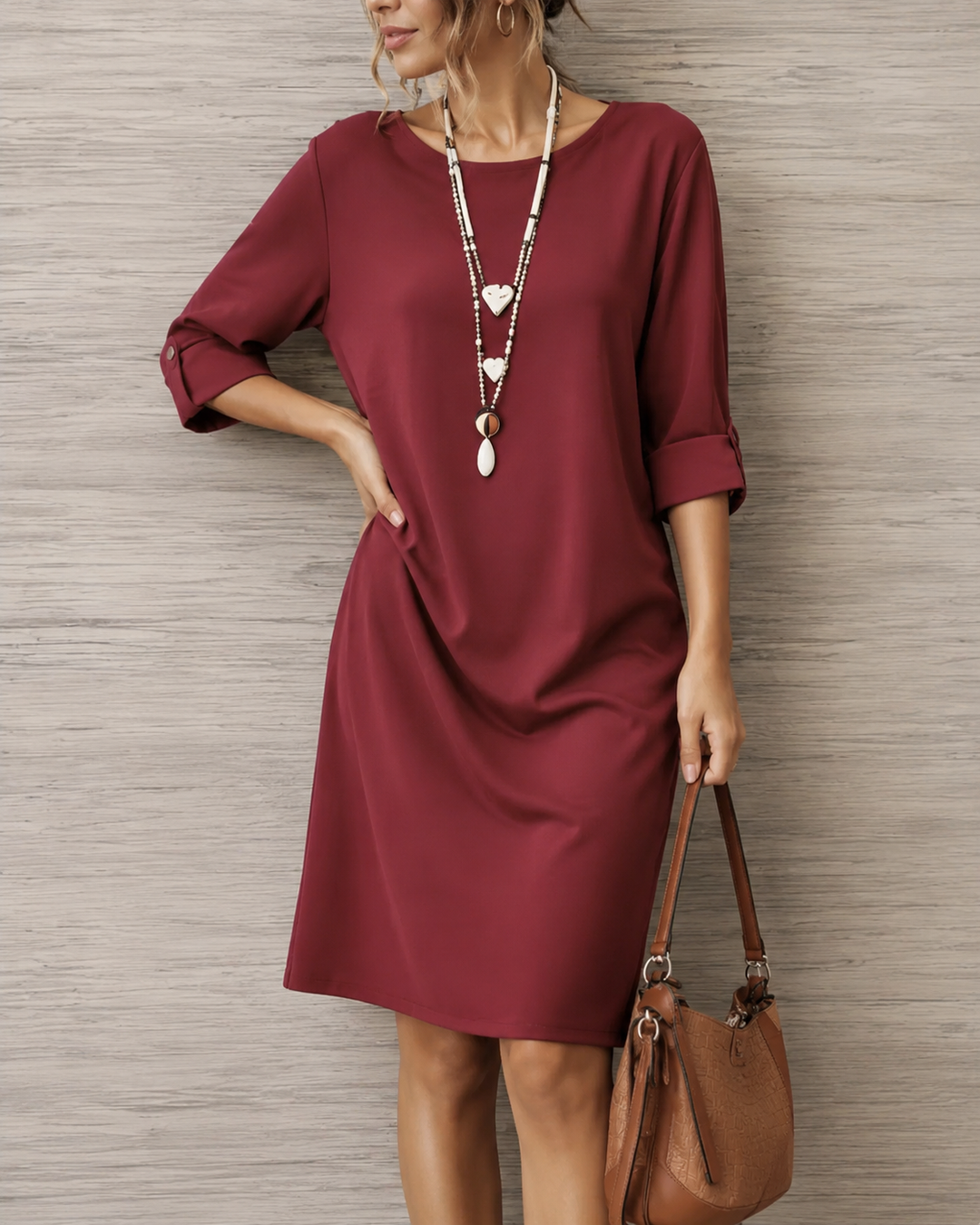 Delya - Abito midi drappeggiato