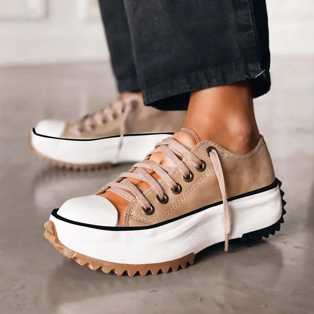 Viveca - Sneakers stringate imbottite con suola platform