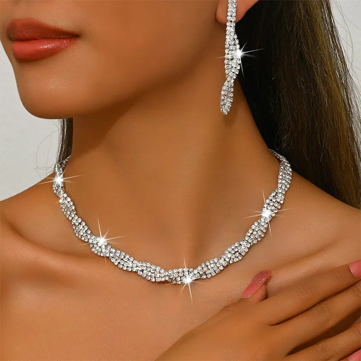 Alessara - Parure a intreccio di cristalli
