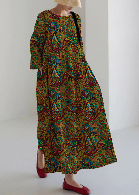 Olive - Abito patchwork leggero