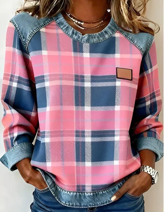 Adair - Felpa casual a righe con girocollo