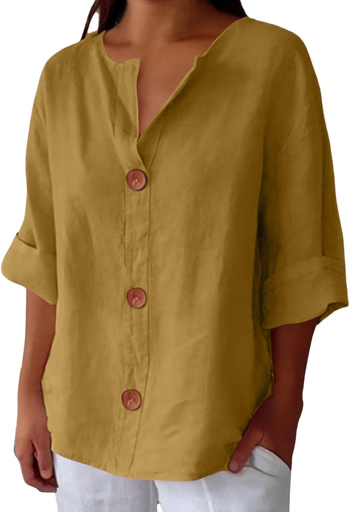 Piera - Blusa in lino leggero