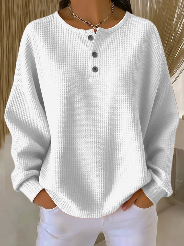 Carabelle - Felpa con scollo Henley testurizzata