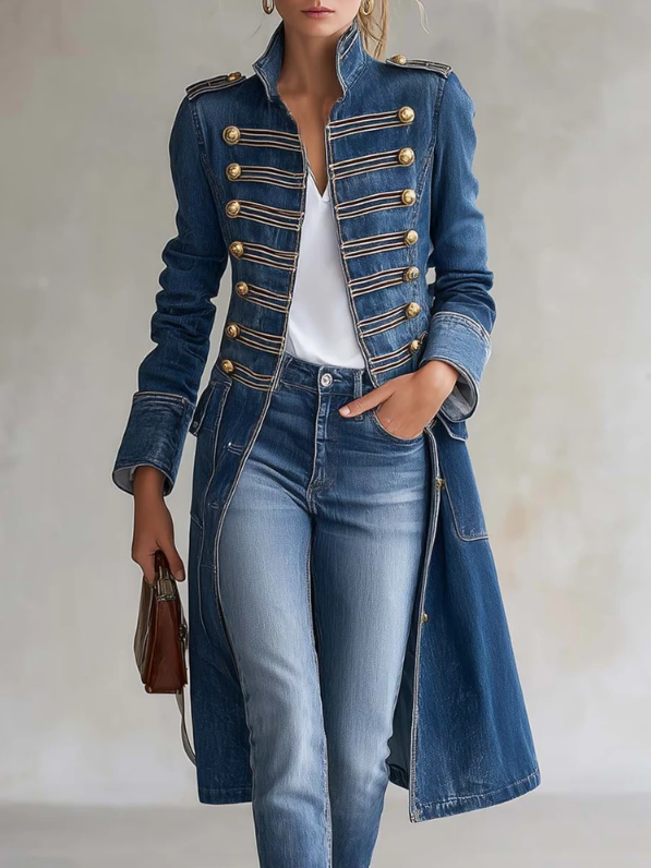 Carisanne - Cappotto militare a taglio lungo pesante