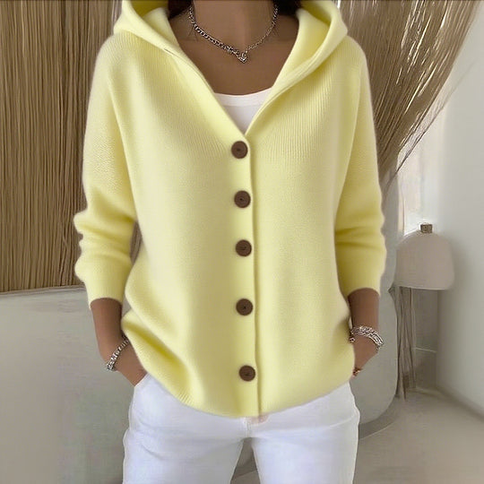 Carlotte - Cardigan in maglia con cappuccio