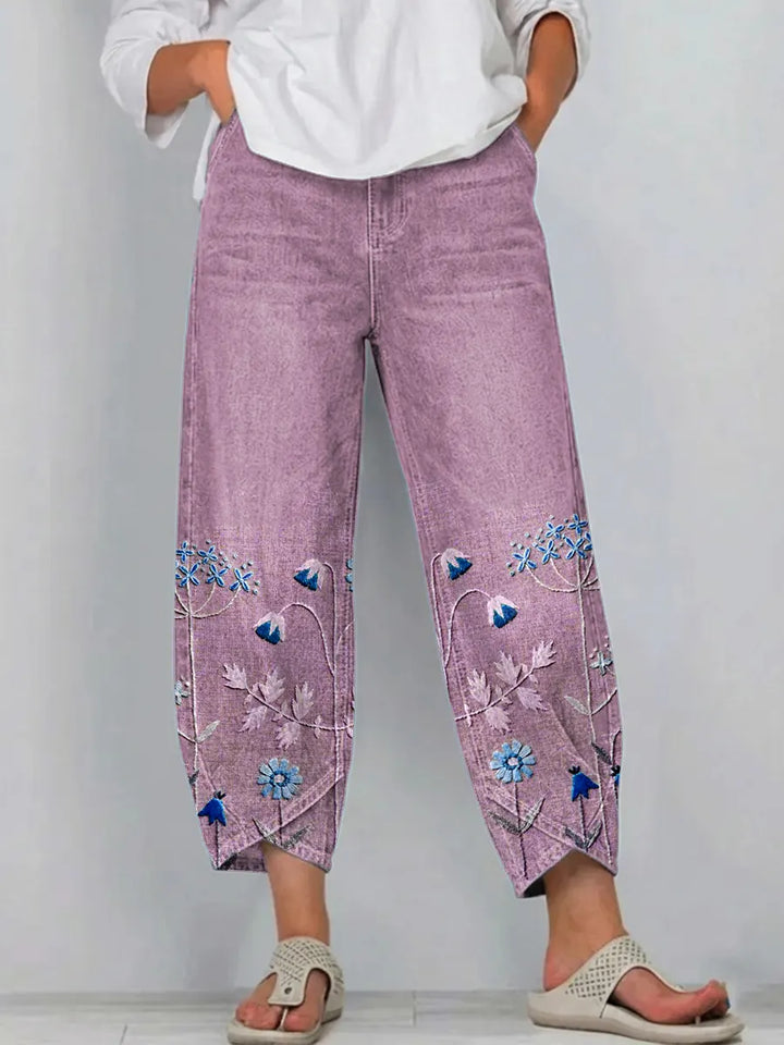 Giada - Jeans a vestibilità rilassata stampati