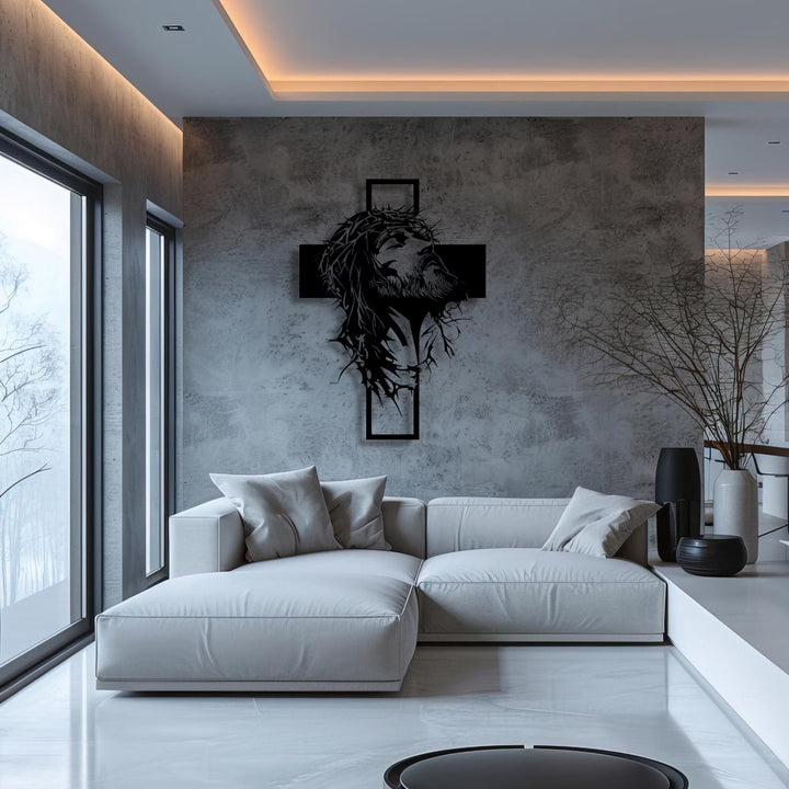 Cyras - Arte Murale in Metallo Croce di Gesù