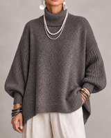 Sorcha - Maglione a collo alto drappeggiato dalla vestibilità relaxed