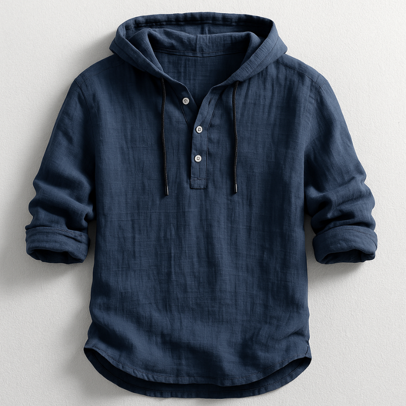 Tavrell - Camicia con cappuccio in lino pregiato