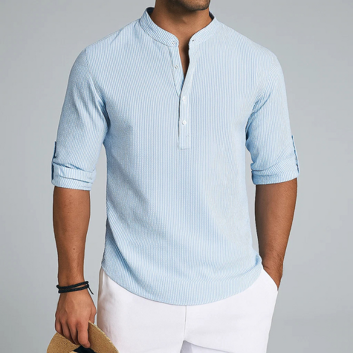 Isandro - Camicia a bottoni testurizzata